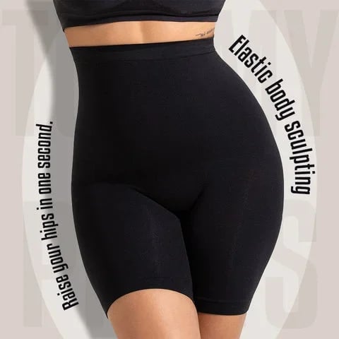 4-in-1 Shaper - Quick Slim Shape Wear Tummy, Back, Thighs, Hips - Black/Efffective Seamless Tummy Tucker