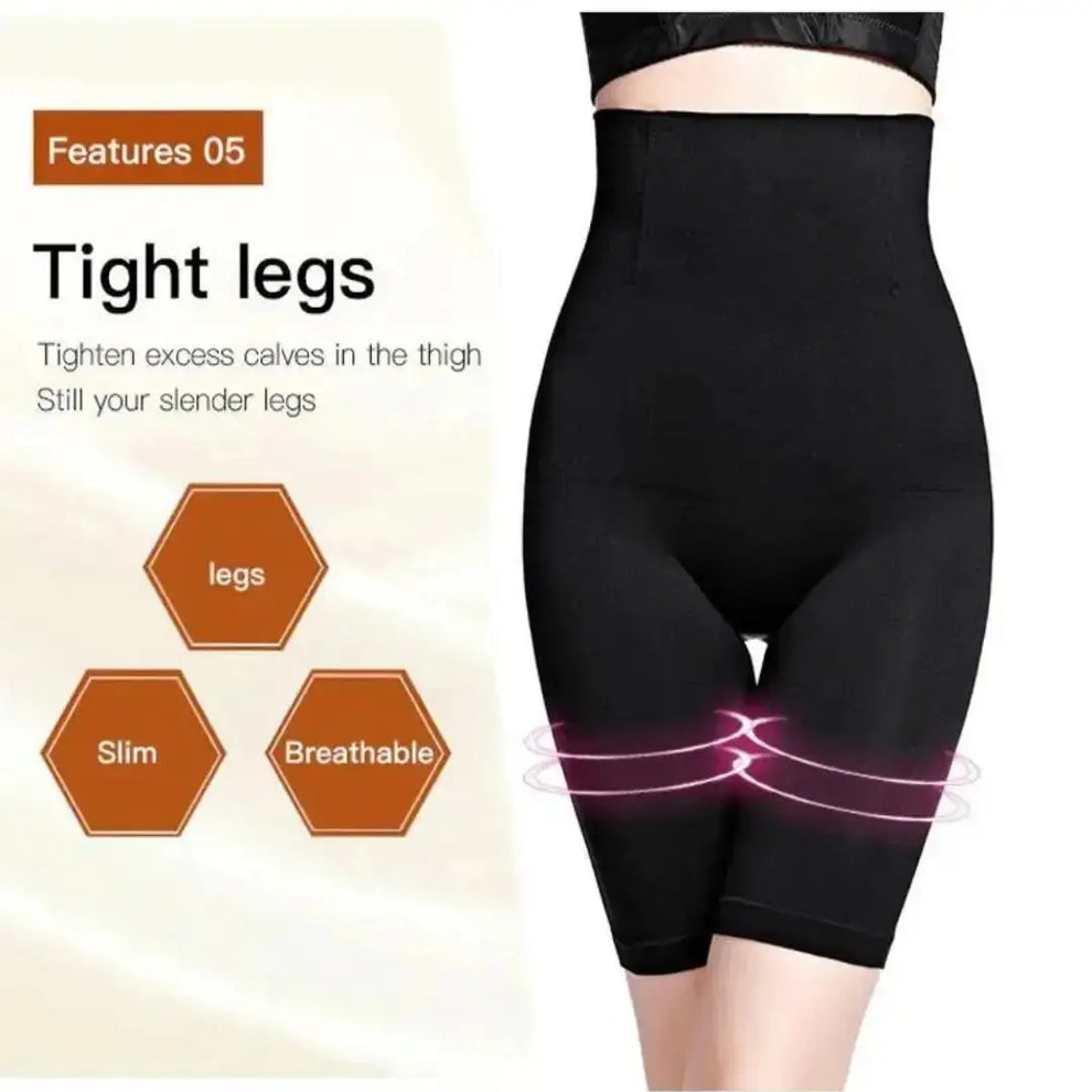 4-in-1 Shaper - Quick Slim Shape Wear Tummy, Back, Thighs, Hips - Black/Efffective Seamless Tummy Tucker